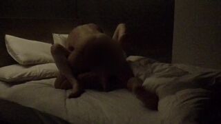 ピンクのセクシーパンティを履かせて前戯無しでイキナリ後ろから挿入&射精 〜入れて出すだけのわがままSEXなのに最後はゴムごっくんしてくれました〜