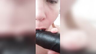 Sucking A Big Dildo Spit Fetish Fat Girl Amateur Blowjob Video