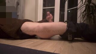 TEASER: Big cock masturbated by the balcony until cumming over myself. Video out 19/11/24