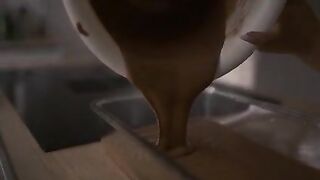 Baking a cake Naked! PART 2 with SwedishDIFtjejen