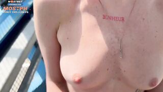 Public Roadside Romp: Risky Public Sex on Pedestrian Bridge