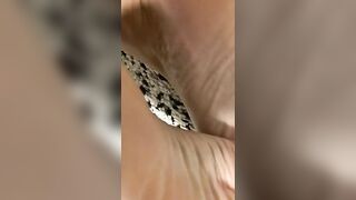 Only feet and very close view for my perfect dry feet after bath