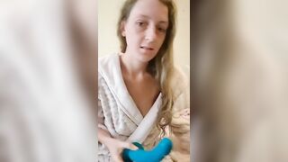 Feeding My Hungry Creamy Pussy A Big Dildo