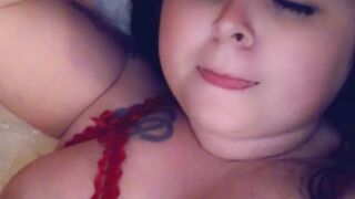 Solo play, big tits, moaning while I cum