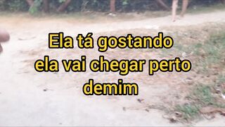 Risky handjob in public and woman caught me masturbating!