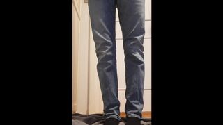 Pissing my jeans and putting on a diaper after