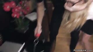 Granny takes cock in the ass in BDSM session