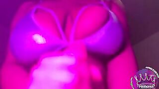 POV Busty big tit ebony babe strokes you off JOI / OF @princessikigaii free OF @spoiledikigaii