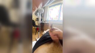 Masturbating my Penis and cumming on the bed