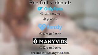 Petite blonde deepthroats before getting fucked and creampied