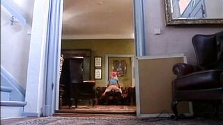 Slut with colored hair licks cum on the lollipops