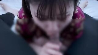 チャイナドレス姿で濃厚フェラ♡cosplay costume blowjob
