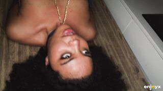 Dark-skinned Selva has a booty to die for and a whole lot of tricks to go around fucking horny guys