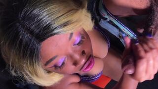 Submissive Whore Nina Rivera sucks me and my friend Dalla Stroke's Dicks at the same time