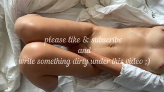 ???? Naughty Babe's Solo Play in Bed, Watching Porn and Moaning Loudly