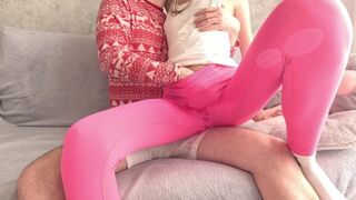 Made her squirt in leggings | Double creampie