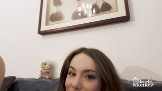 BENEFIT MONKEY: Liz Ocean gives me an amazing blowjob and I can't resist her pink pussy