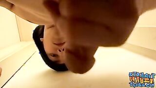 Kinky dude jerks off and jizzes solo