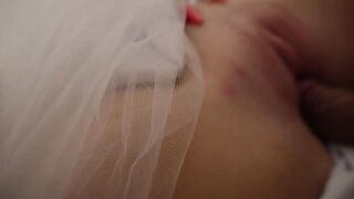 BIMBO BRIDE Gets FUCKED By HUSBAND On WEDDING NIGHT *GETS COVERED IN CUM*
