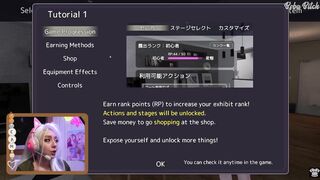 REAL LIFE PUBLIC EXHIBITIONIST PLAYS HENTAI FLASHING GAME: Secret Flasher Sereka-san