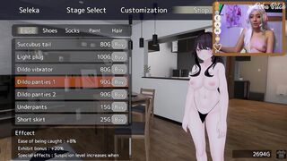 REAL LIFE PUBLIC EXHIBITIONIST PLAYS HENTAI FLASHING GAME: Secret Flasher Sereka-san