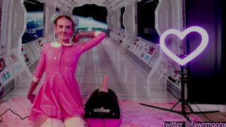 Remote Control Motorbunny Pink Latex Dress & Nude Vibrator Private w Daddy lots of Cumming & Moaning