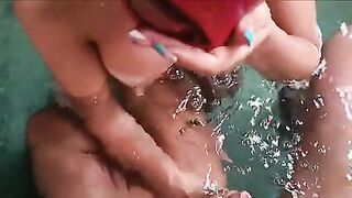 on Heels sexy milf 2024 big tits sucking cock with cum swallow in heels point of view