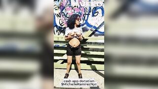 OUTSIDE WALKING NAKED PUBLIC BIKE TRAIL SOLO FEMALE