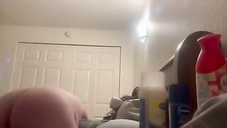 He watches Virtual reality porn while I suck and ride