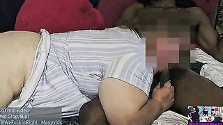 Sexy PAWG gags on BBC then gets Creampie Doggystyle