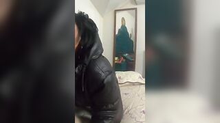 MilfyCalla Gets A Lot Of Cum On New Puffy DownJacket!