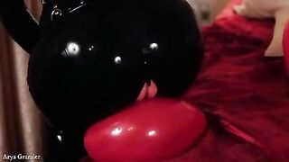 latex catsuit sexual video - pin up blonde MILF teasing