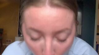 sensual blowjob and swallow