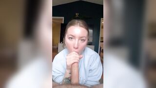 sensual blowjob and swallow