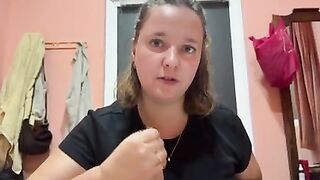 Girlfriend talks dirty to you while she sucks and jerks off your cock