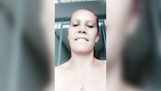 Compilation of outdoors and public flashing, pussy play and cum walk