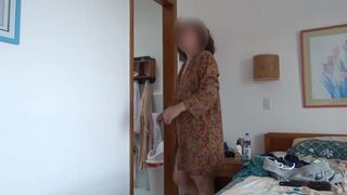 On the beach, stepmom shows off and loves making cocks hard