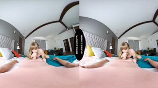 BRAZZERS VR - Angel Youngs Deepthroats Your Hard Cock After You Shoot Your Big Load On Her Face