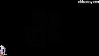 Old granny enjoying girl fingering