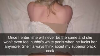 Wife sends Husband Erotic Text with Thick 7 inch Black Lover during Snapchat Cuckold Story
