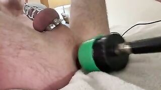 Masturbating while caged