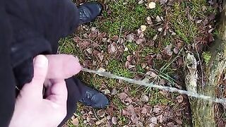 Pissing in the forest
