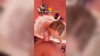 I gave my stepbrother a blowjob in the bathtub