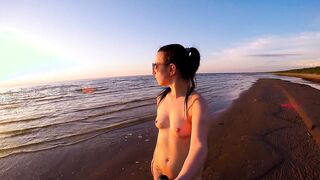 Teen Exploring Latvian Nudist Beach