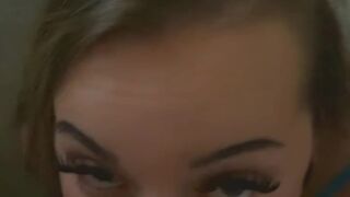 Getting throat fucked and then he fills me up with cum????