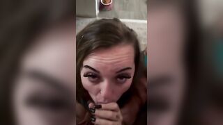 Getting throat fucked and then he fills me up with cum????