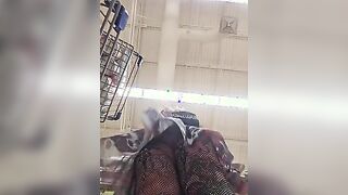 POV Upskirt Pussy at the Grocery Store!