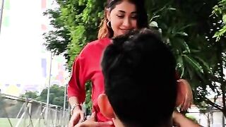 I suck a busty stranger's pussy in the park and cum in her mouth