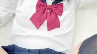 TikTok Japanese school girl petite and tiny pink pussy