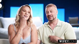 WIFEY Cock-Hungry Blonde Hotwife Sadie Rose Gets Creampied In Front Of Hubby